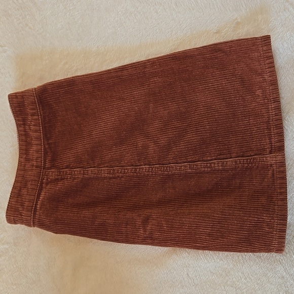 Forever 21 M Corduroy Mini Skirt Brown Casual Skater Boho Indie Femme Flirty Fab - Picture 7 of 7